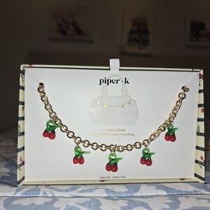 Piper. K 12" Gold Cherry Charm